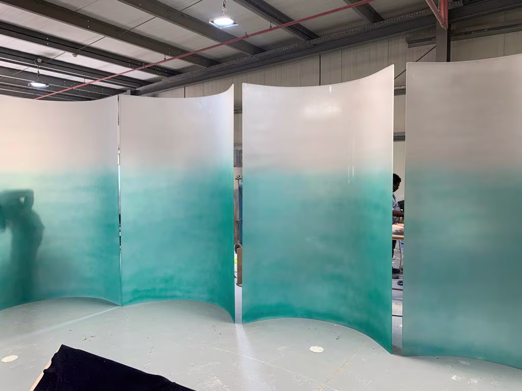 Painted Curved Acrylic (Thermoforming)+Painting